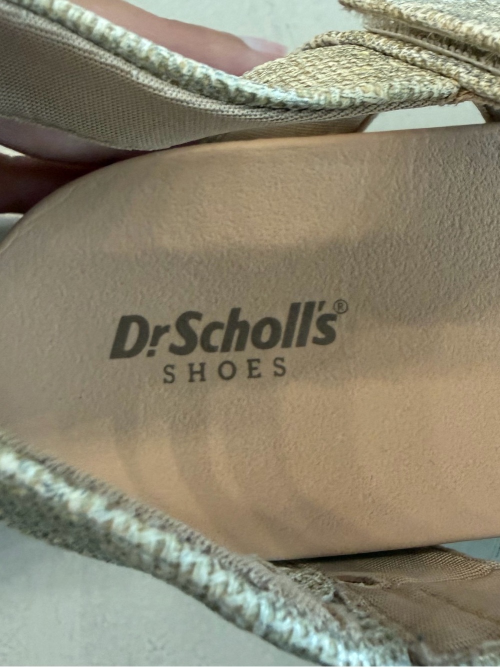 Dr. Scholl’s Women’s Timeless Fun Tan & Brown Strappy Canvas Sandals Sz 10 GUC - Picture 9 of 11